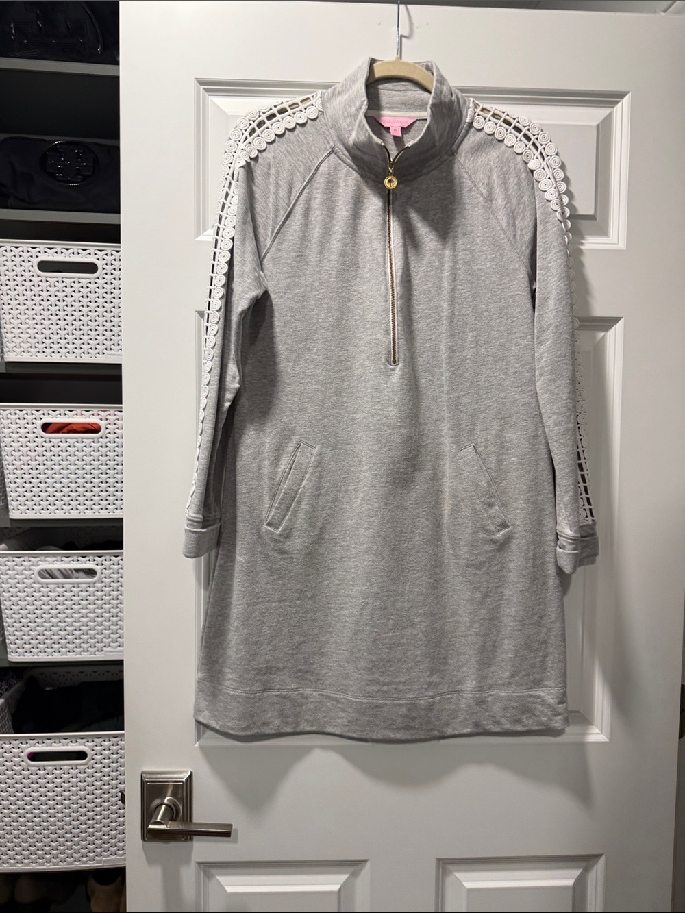 Gray Lace Sweatshirt Dress - Women Lily Pulitzer Medium